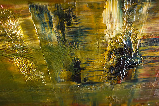 istock Abstract painted canvas. Oil paints on a palette. Colorful background. 475449038
