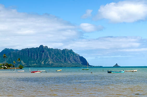 Kaneohe Bay and China Man's hat and Kualoa