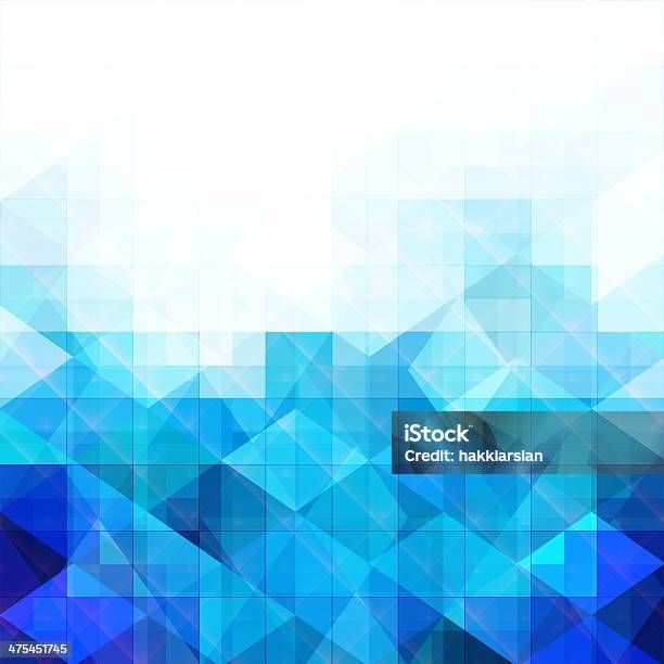 Sfondo Geometrico Astratto Blu - Immagini vettoriali stock e altre immagini di A forma di blocco - A forma di blocco, Affari, Architettura