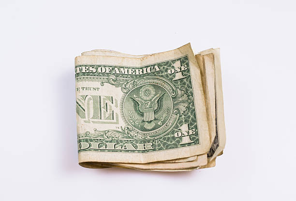 One Dollar From United States Stock Photo - Download Image Now - Folded, Currency, - iStock
