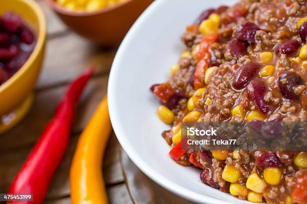 Chili Con Carne - zdjęcia stockowe i więcej obrazów Bez ludzi - Bez ludzi, Chili, Czerwona papryka chili