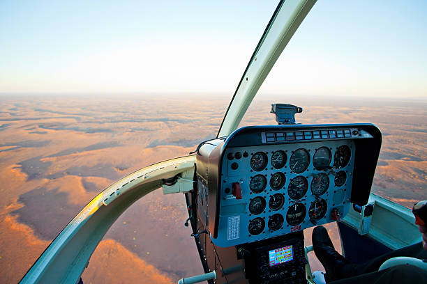 istock Helicopter Cockpit Flying over Desert Outback Australia 475453876
