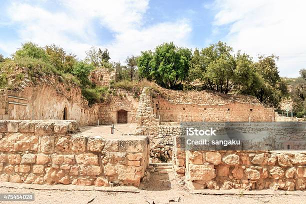 Crusader Farmhouse Ruins Aqua Bella Springs Near Jerusalem Stock Photo - Download Image Now