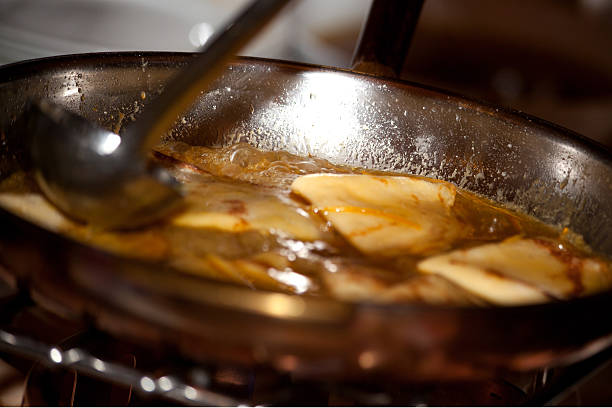 istock Crepe suzette, pancake with oranges 475454225