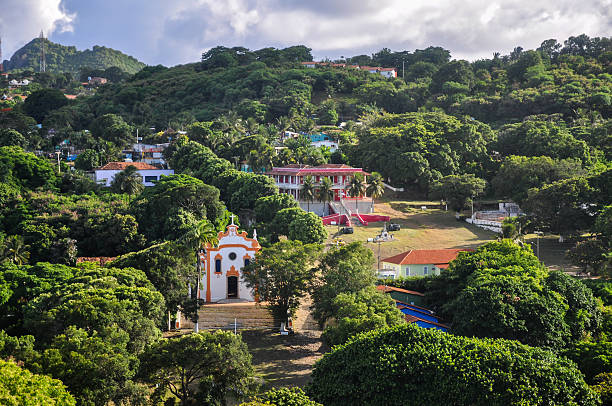 Vila dos Remedios, Fernando de Noronha, Pernambuco (Brazil) stock photo