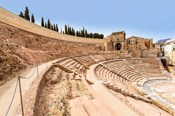 cartagena anfiteatro romano di murcia, spagna - murcia foto e immagini stock