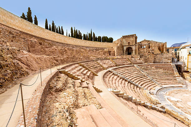 Cartagena Roman Amphitheater in Murcia Spain Cartagena Roman Amphitheater in Murcia at Spain murcia province stock pictures, royalty-free photos & images