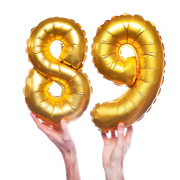 Gold number 89 balloons