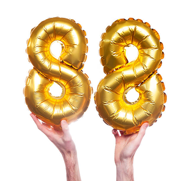 istock Gold number 88 balloons 475455978