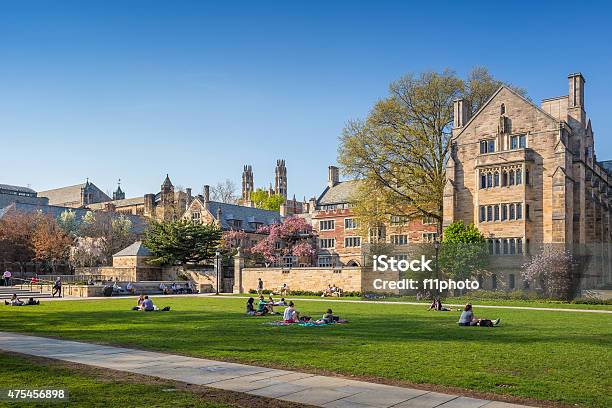 Yale University Campus Stock Photo - Download Image Now - Campus, Yale University, University