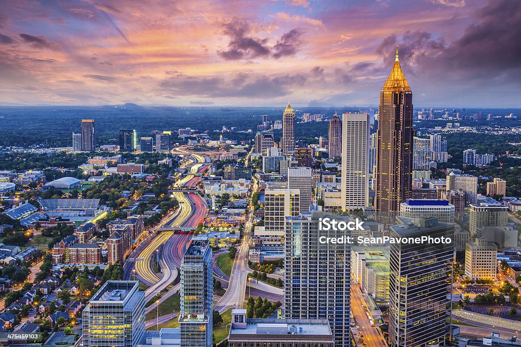 Atlanta Skyine Atlanta, Georgia downtown aerial view. Atlanta - Georgia Stock Photo