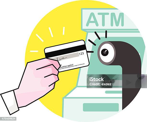 Atm Booth Spying Stock Illustration - Download Image Now - ATM, White Collar Crime, 2015