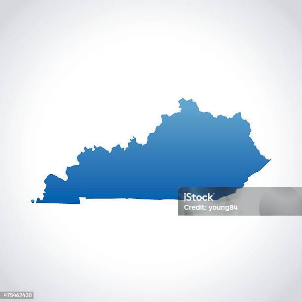 Kentucky Map Stock Illustration - Download Image Now - Computer Graphic, Kentucky, 2015