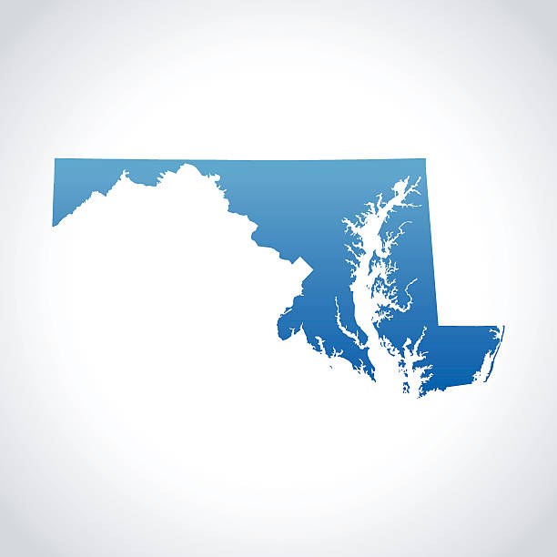 Maryland Map vector map of the Maryland. maryland state colors stock illustrations