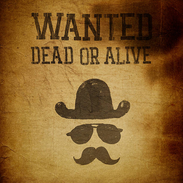 queria. vivos ou mortos - wanted poster paper wild west burnt - fotografias e filmes do acervo