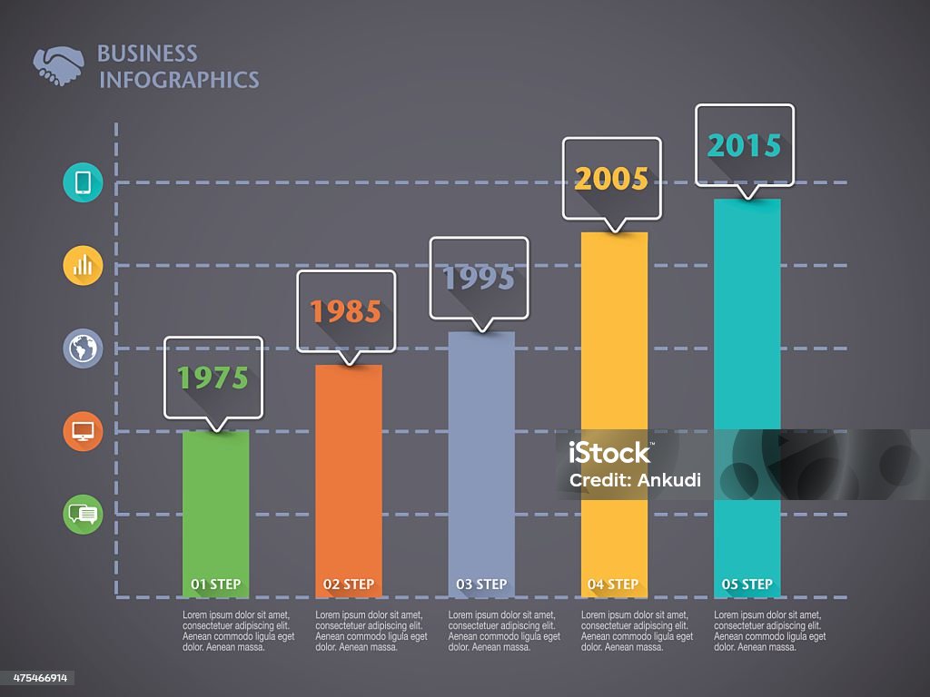 Pointer Graph Charts And Graphs Infographic With Pointers Stock Illustration ...