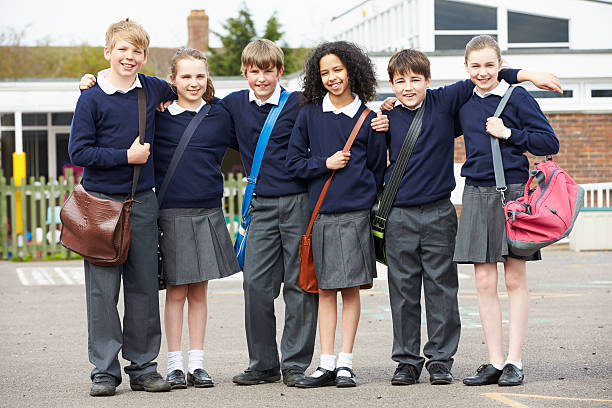 istock Portrait Of Elementary School Pupils In Playground 475468731