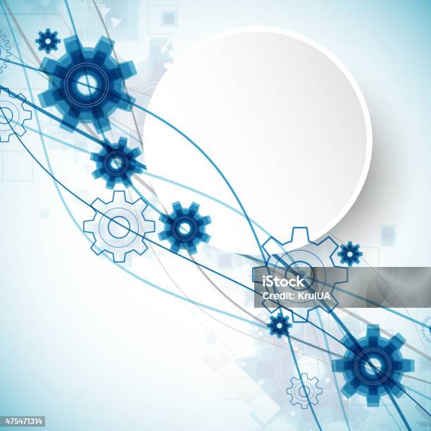 Abstract Blue Wave Technology Business Template Background Stock Illustration - Download Image Now
