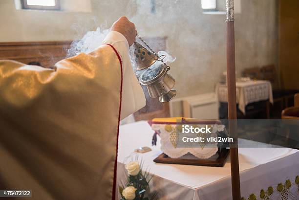 Incense During Mass Stock Photo - Download Image Now - Incense, Catholicism, Religious Mass