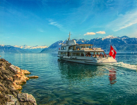 Cruise on Lake Geneva (Leman) in Switzerland