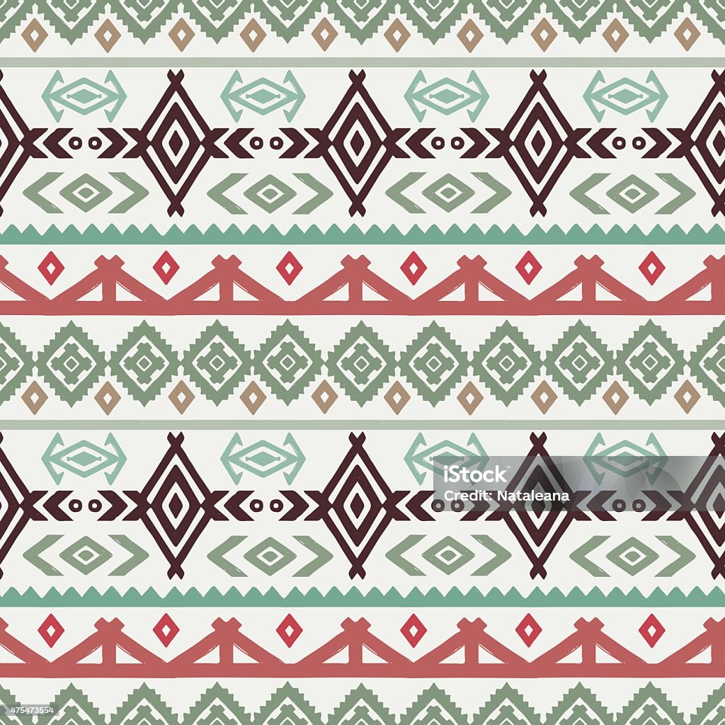 Tribal art ethnic seamless pattern Tribal art ethnic colorful seamless pattern. Aztec abstract geometric print. Repeating background texture. Fabric swatch. Wallpaper - vector artwork 2015 stock vector