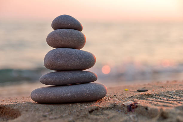 istock Zen stones at sunset 475479333