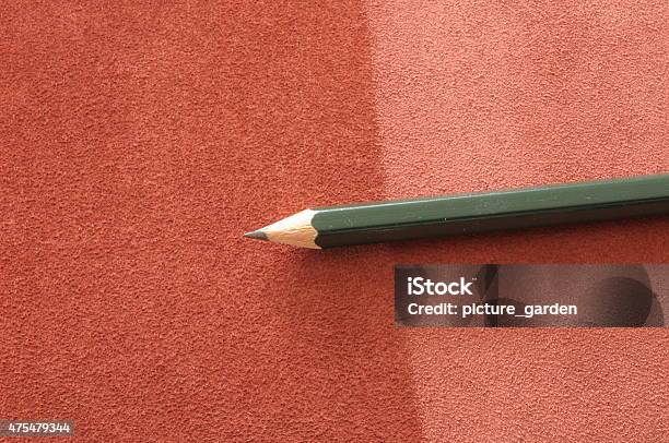 Pencil On Leather Background Stock Photo - Download Image Now - 2015, Abstract, Bright
