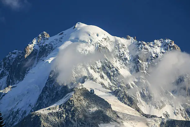 Photo of Panoramic view of Mont Blanc Massif. Bossons Glacier