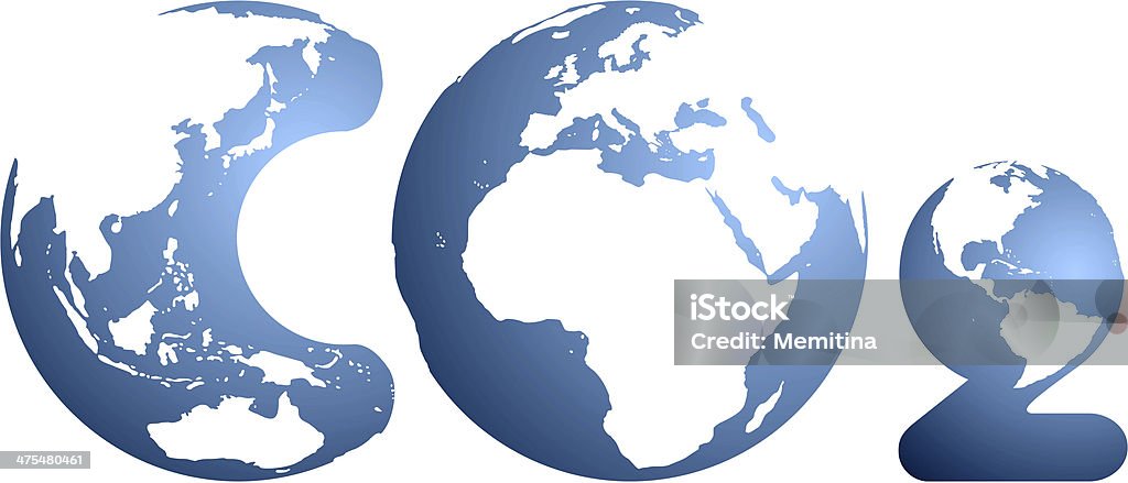 CO2 영향을 지구별 - 로열티 프리 0명 스톡 사진