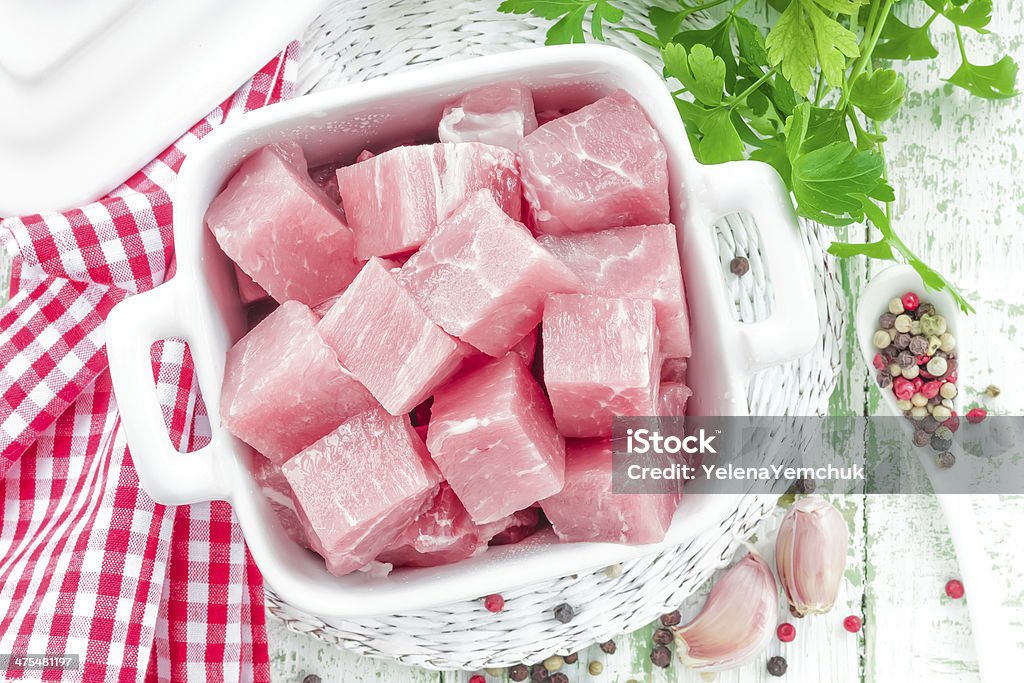 Carne cruda - Foto stock royalty-free di Aglio - Alliacee