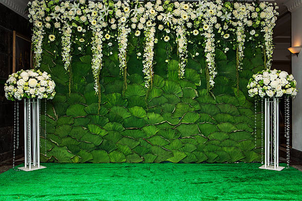 istock Beautiful flowers background for wedding scene 475481335
