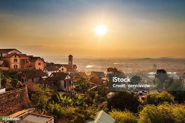 Tana Skyline Sunset Stock Photo - Download Image Now - Madagascar, Antananarivo, Landscape - Scenery
