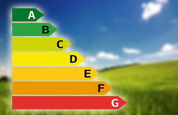 istock Energy savings chart with beautiful landscape 475484762