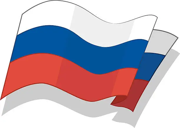 Vector illustration of Flag of the Russian Federation. Флаг Российской Федерации.