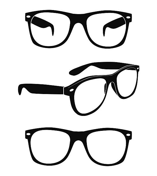 набор из стаканов векторная - nerd glasses stock illustrations