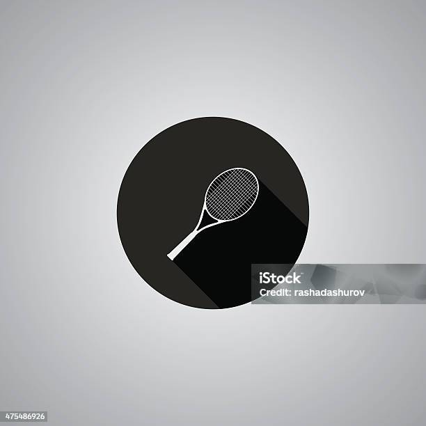 Tennis Symbol Flat Stock Illustration - Download Image Now - 2015, Activity, Arts Culture and Entertainment