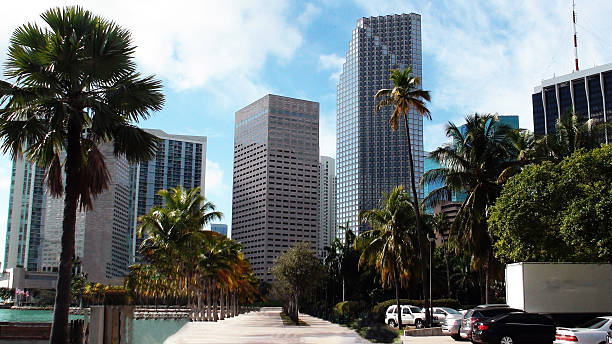 istock Skyline Of Biscayne Boulevard Miami Florida,USA 475490078