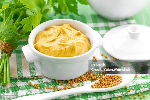 Mustard Stock Photo - Download Image Now - Bowl, Mustard, Brown