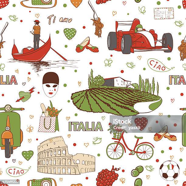 Włochy Wzór - Stockowe grafiki wektorowe i więcej obrazów Włochy - Włochy, Miłość, Sycylia