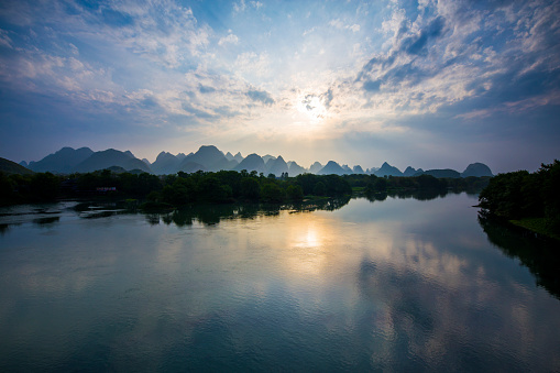 Li River at Dawn,Guilin,China