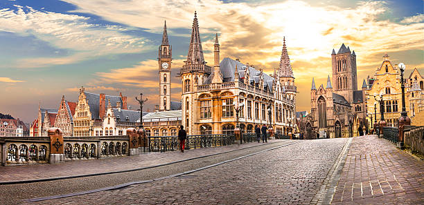 ghent, bélgica. - bélgica fotografías e imágenes de stock