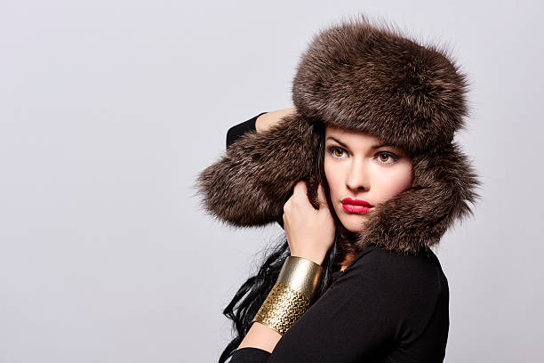 Free Stock Photo of Woman Wearing Fur Hat in Snow | Download Free ...
