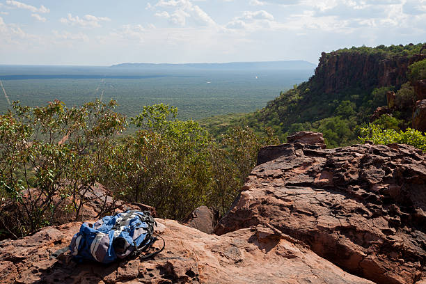 waterberg 高原 - landscape panoramic kalahari desert namibia ストックフォトと画像