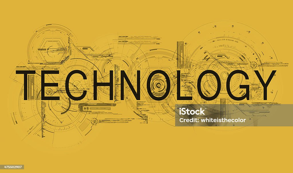 Technologie-Gelb - Lizenzfrei Ankunfts- und Abfahrtstafel Stock-Illustration