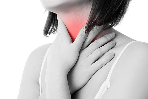 istock Sore throat of a women 475504084