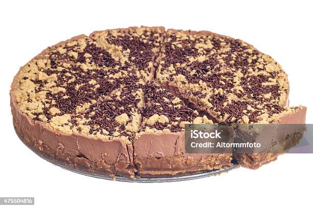 Sliced Chocolate Cheesecake Stock Photo - Download Image Now - 2015, Baked Pastry Item, Bowl