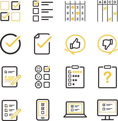 Stock Vector Questionnaire and Survey icons