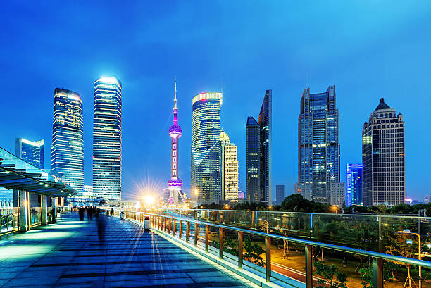 istock Cities of skyscrapers at night 475511522