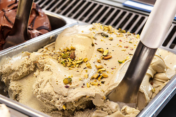 istock Delicious nutty pistachio ice cream 475511586