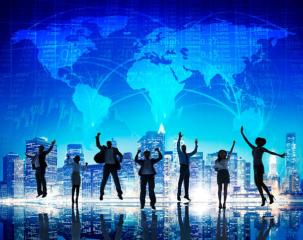 istock Silhouette People Global Business Cityscape Team Concept 475511594